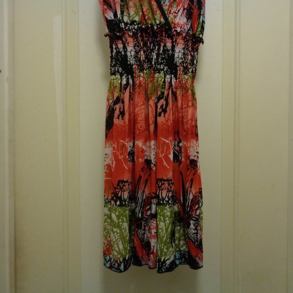 BOHO COLORS SHEERED JERSEY SUNDRESS SM OR ONE SIZE - Picture 7 of 7